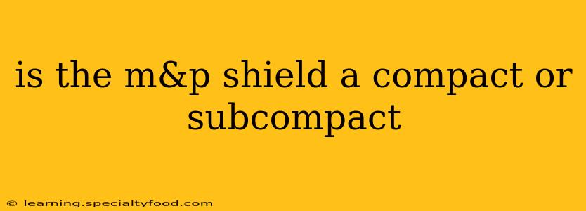 is the m&p shield a compact or subcompact