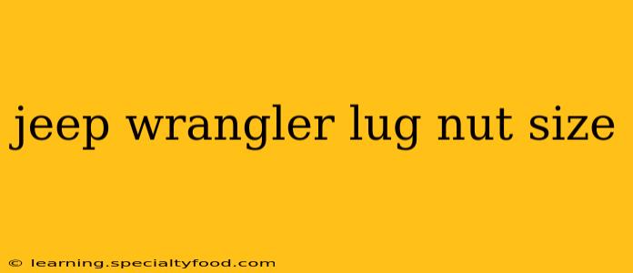 jeep wrangler lug nut size