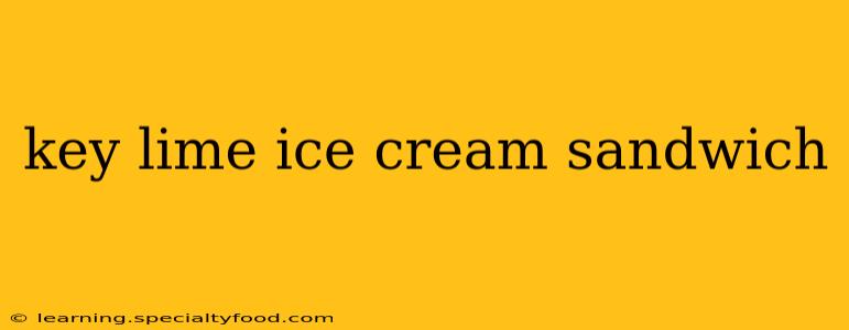 key lime ice cream sandwich