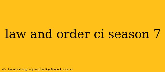 law and order ci season 7