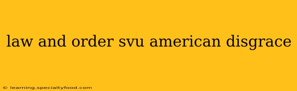 law and order svu american disgrace