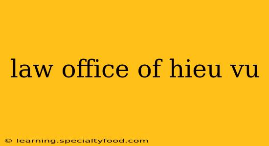 law office of hieu vu