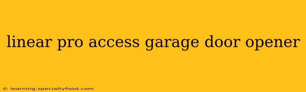 linear pro access garage door opener