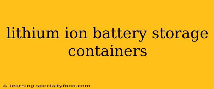 lithium ion battery storage containers