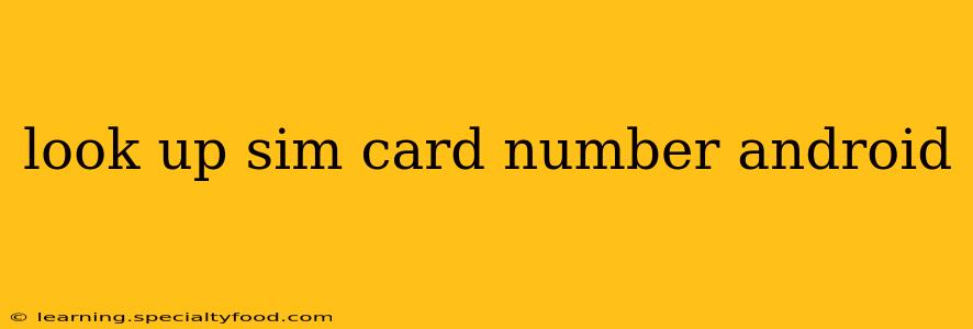 look up sim card number android