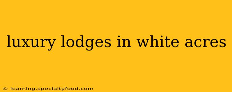 luxury lodges in white acres