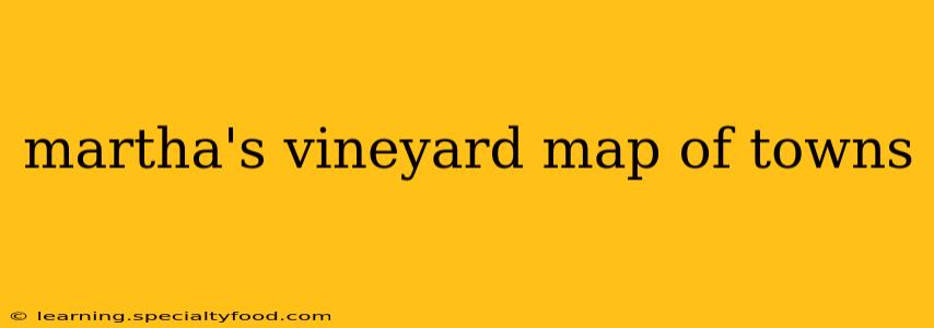 martha's vineyard map of towns