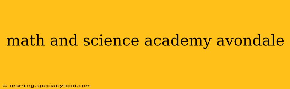math and science academy avondale
