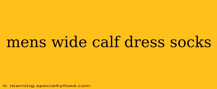 mens wide calf dress socks