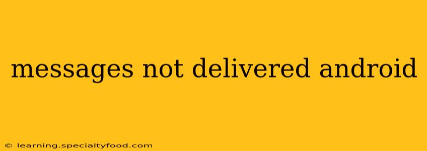 messages not delivered android