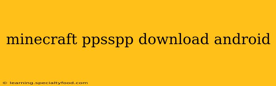 minecraft ppsspp download android