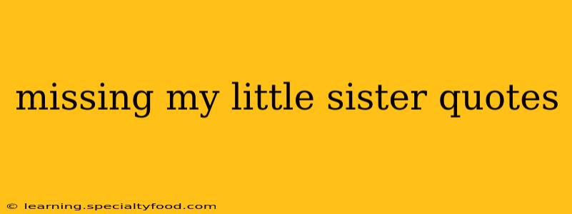 missing my little sister quotes