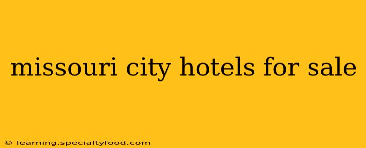 missouri city hotels for sale