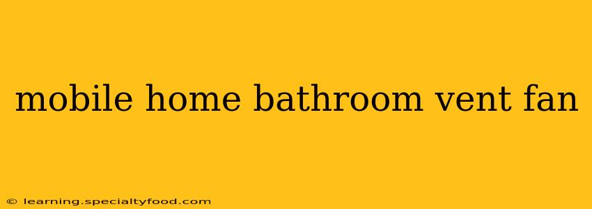 mobile home bathroom vent fan