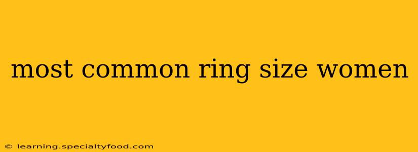 most common ring size women