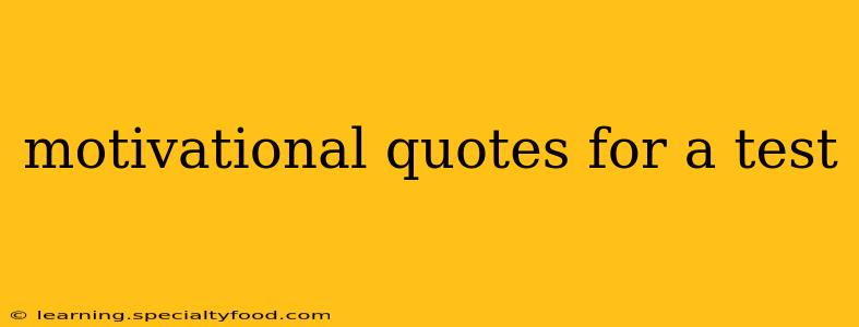 motivational quotes for a test