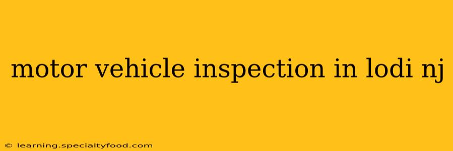motor vehicle inspection in lodi nj