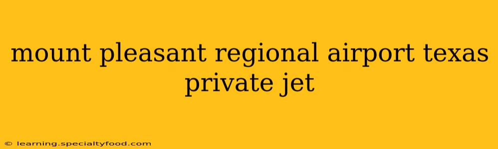 mount pleasant regional airport texas private jet