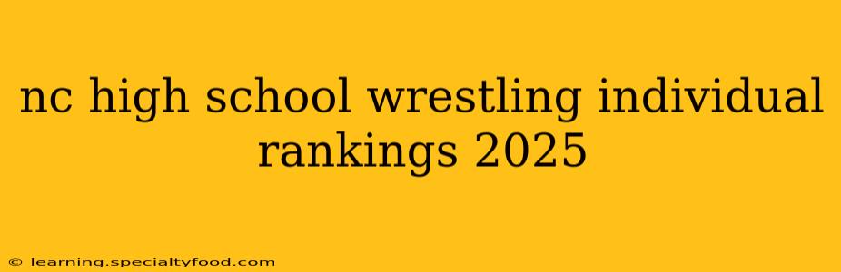 nc high school wrestling individual rankings 2025