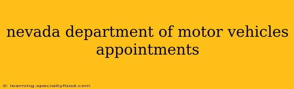 nevada department of motor vehicles appointments
