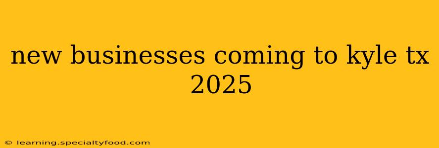 new businesses coming to kyle tx 2025