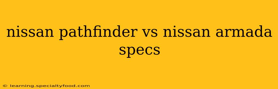 nissan pathfinder vs nissan armada specs