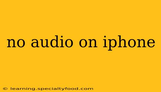 no audio on iphone