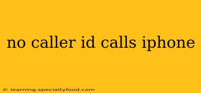 no caller id calls iphone