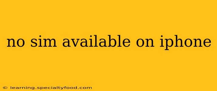 no sim available on iphone