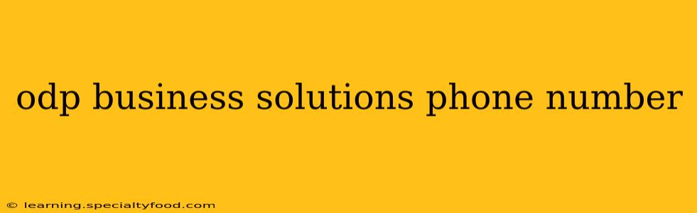 odp business solutions phone number