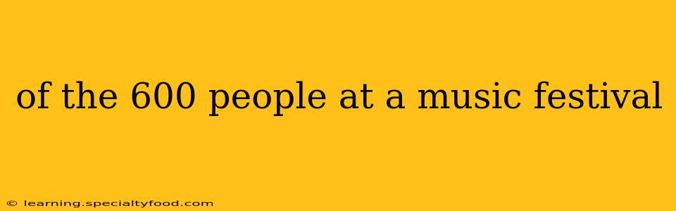 of the 600 people at a music festival