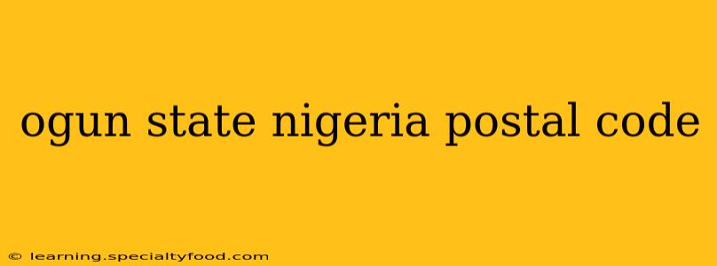 ogun state nigeria postal code