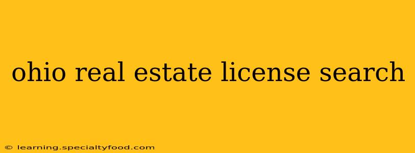ohio real estate license search
