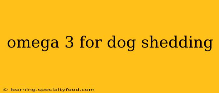 omega 3 for dog shedding