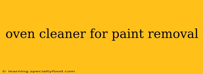 oven cleaner for paint removal