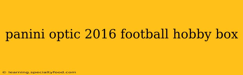 panini optic 2016 football hobby box