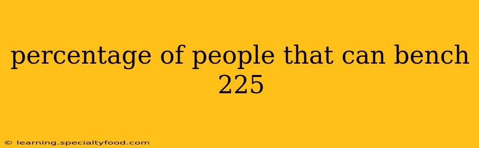 percentage of people that can bench 225