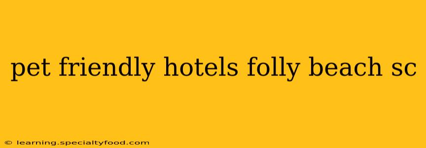 pet friendly hotels folly beach sc