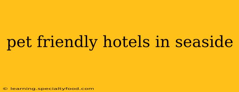 pet friendly hotels in seaside