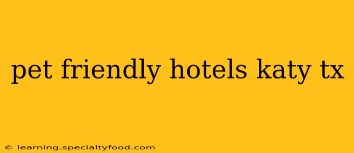 pet friendly hotels katy tx