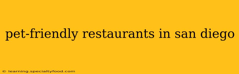 pet-friendly restaurants in san diego