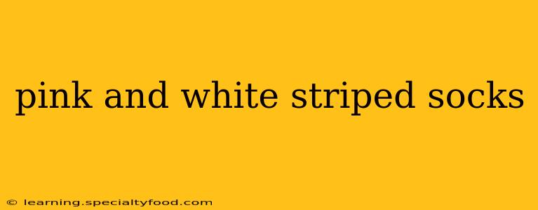 pink and white striped socks