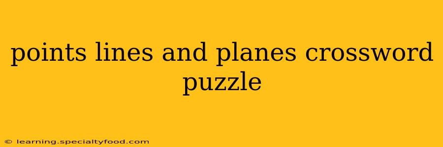 points lines and planes crossword puzzle