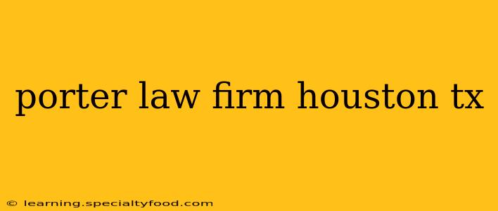porter law firm houston tx
