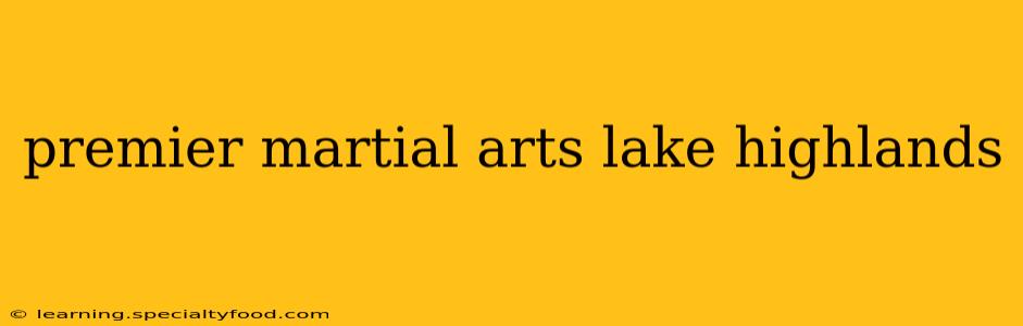 premier martial arts lake highlands