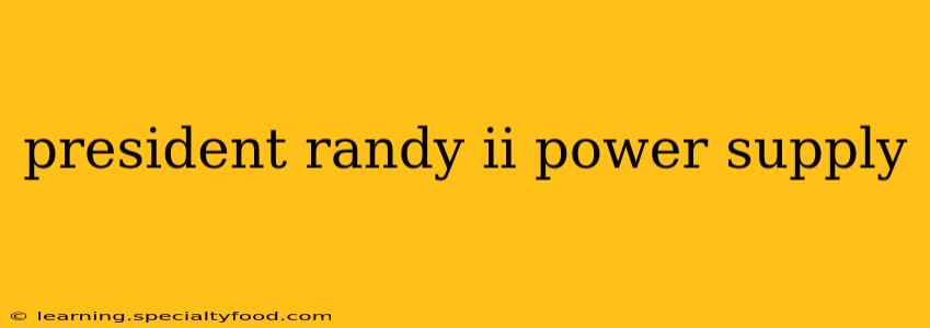 president randy ii power supply