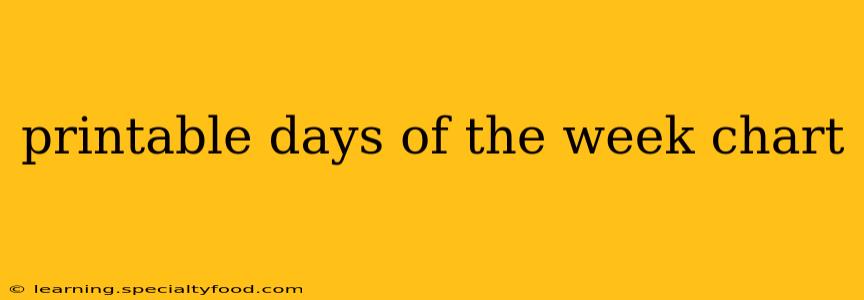 printable days of the week chart
