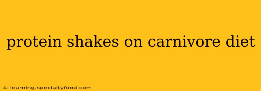 protein shakes on carnivore diet