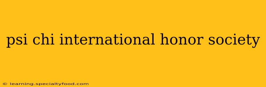 psi chi international honor society