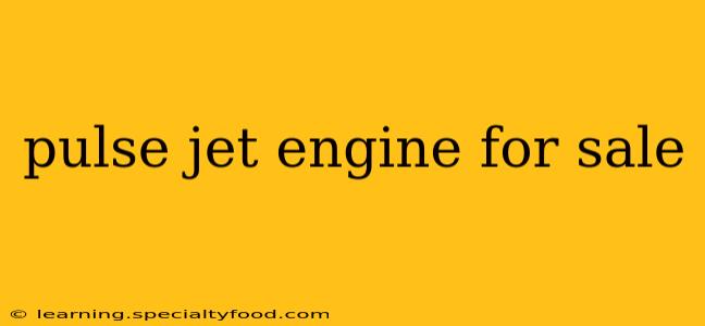 pulse jet engine for sale